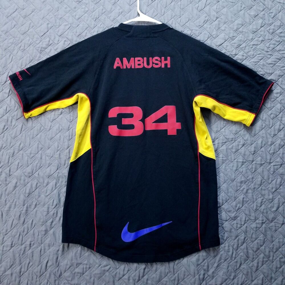 Nike x AMBUSH Jersey Top Men's Medium Black Short‎ Sleeve Pullover Dark - Picture 10 of 11